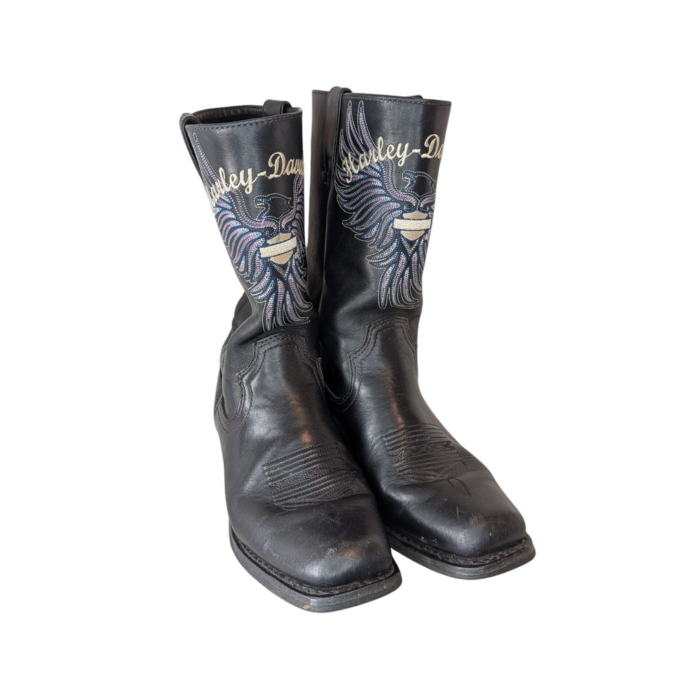 Harley-Davidson Black Leather Riding Boots
